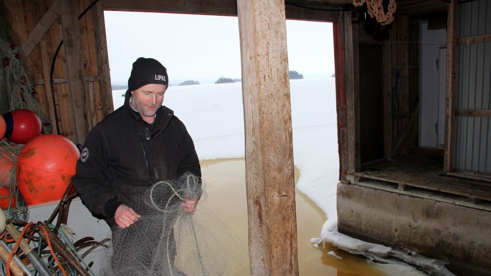 Lars-Ivan Hållstrand är fiskare i Hästskär i Tierps kommun.