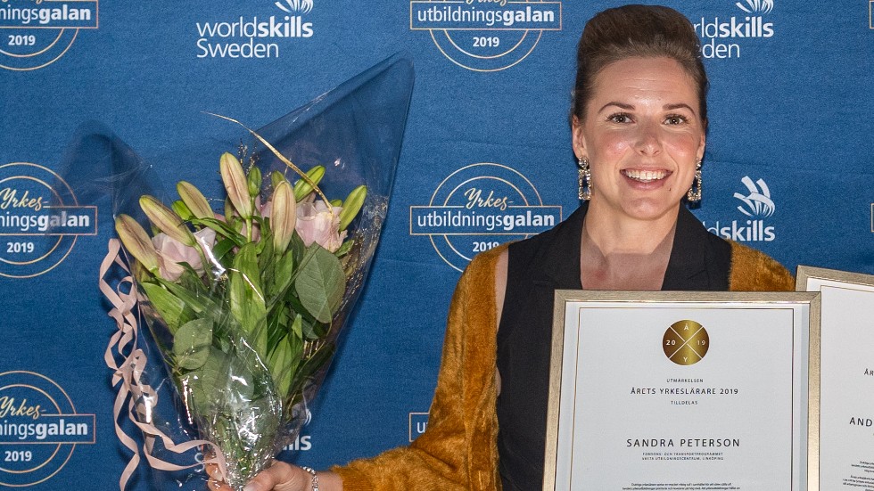 Sandra Petersson fick ta emot utmärkelsen i Stockholm.