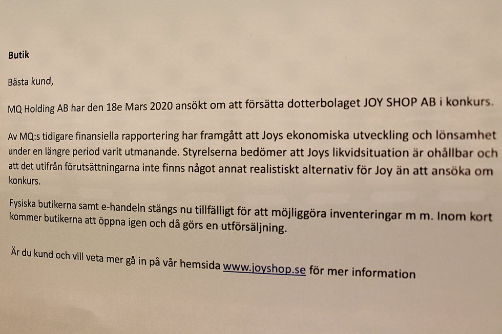 Klädjätte i konkurs - har butiker i Linköping u2013 Corren