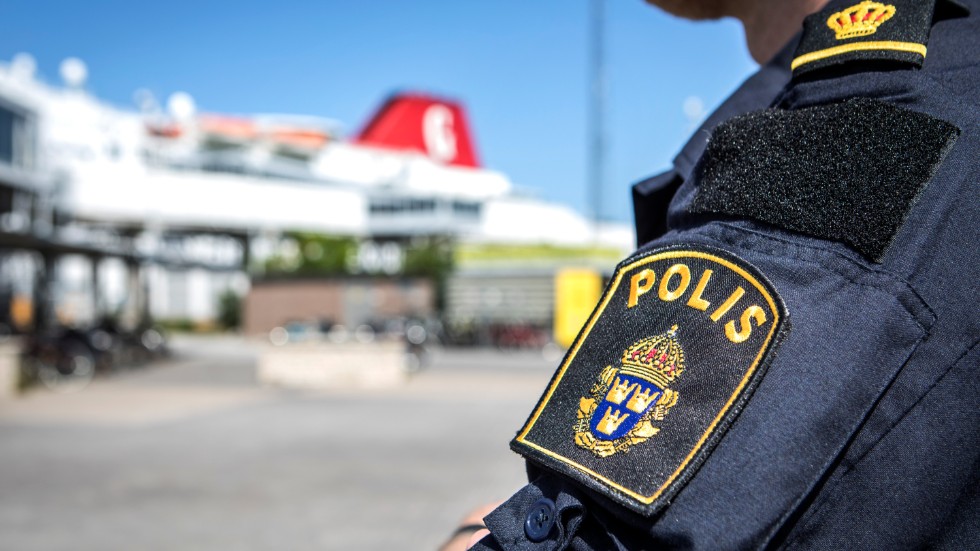 Mannen fastnade i en transportkontroll i Visby hamn.