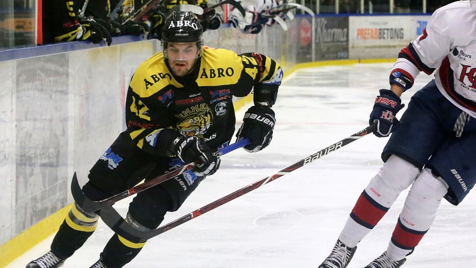 Vimmerby Hockeys Oskar Carlsson har varit en av lagets bästa spelare i säsongsinledningen. 