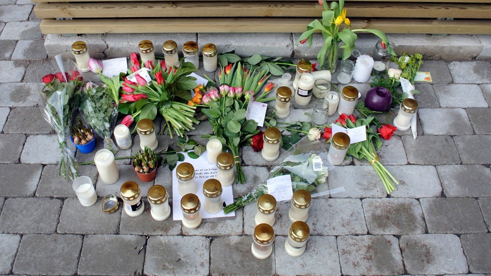 En minnesplats över en av alla kvinnor som mördas i Sverige varje år. 