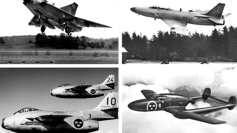 Draken, Lansen, Tunnan och J 21 är fyra stridsflygplan som tillverkats av Saab. Men det finns många fler. Vilket är snyggast? 