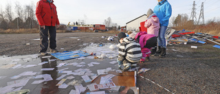 Spelbutik i spillror dumpad vid förskola