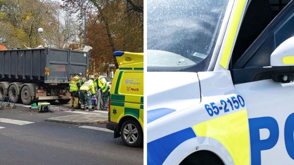 Olyckan skedde på ett övergångställe i korsningen mellan Vasavägen och S:t Larsgatan vid lunchtid i fredags. 