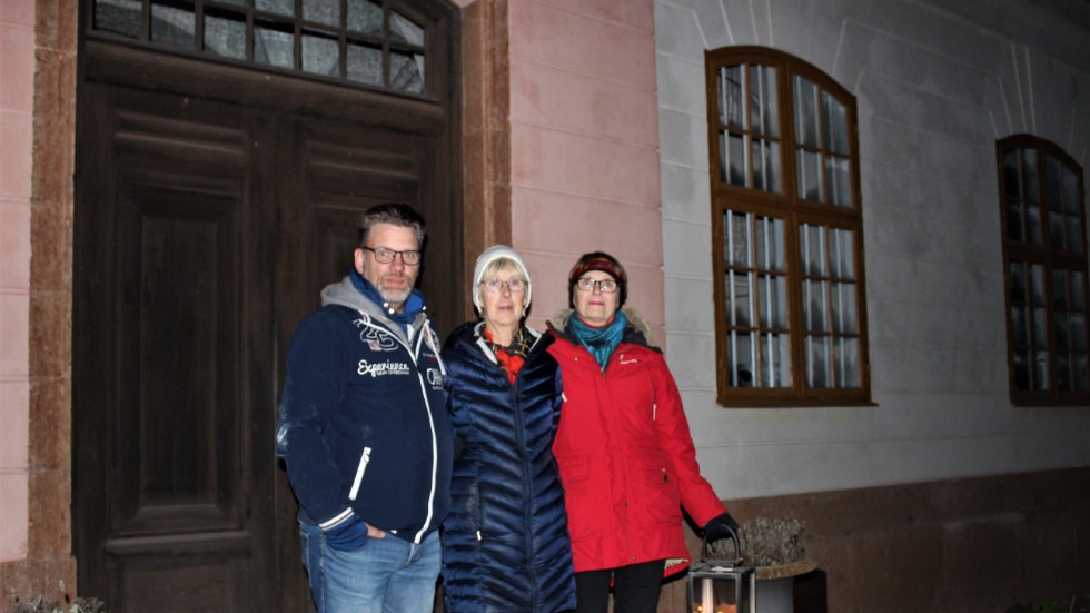De arrangerade onsdagens mörkervandring. Från vänster: Jerry Larsson, Anna-Karin Nordenhed och Inger Nyberg.