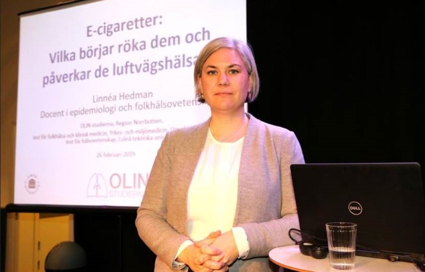 Linnea Hedman, forskare och projektledare för OLIN-studierna vid Region Norrbotten.