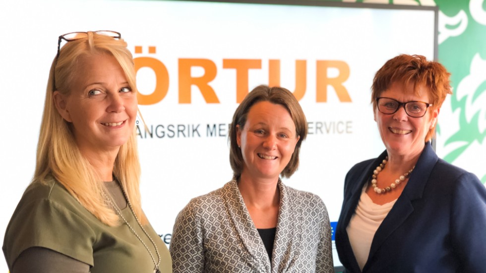 Marie Brask, näringslivschef eksjö.nu och Förturs två projektledare Carina Engqvist och Carina Eldåker.