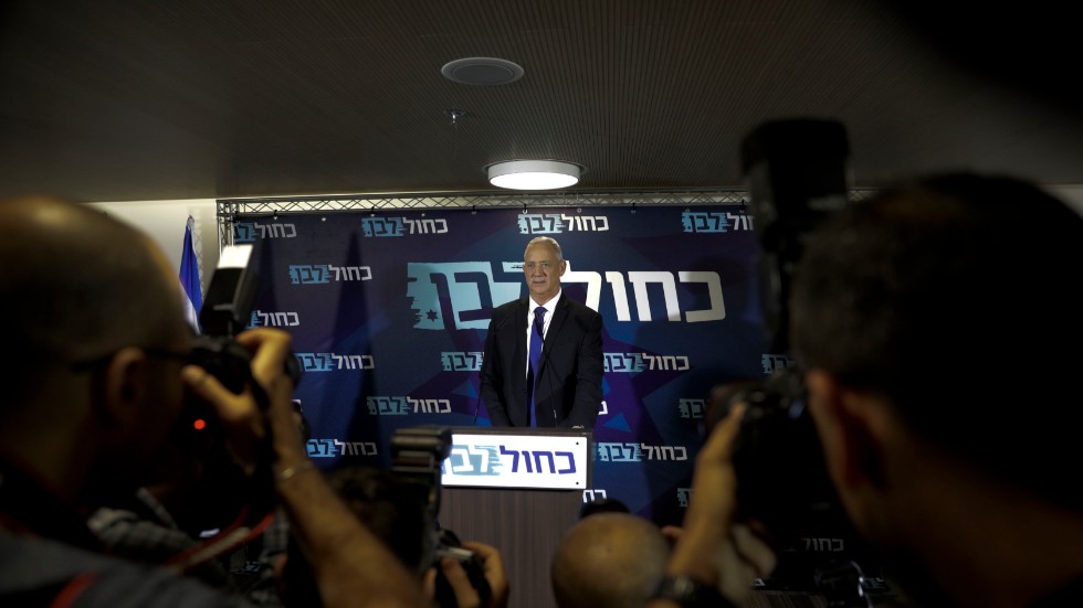 Benny Gantz, partiledaren för det Israeliska partiet Blå och Vit