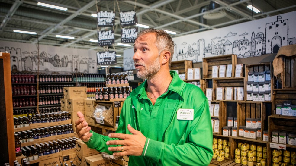 Markus Wahlgren är butikschef på Stora Coop i Visby. 
