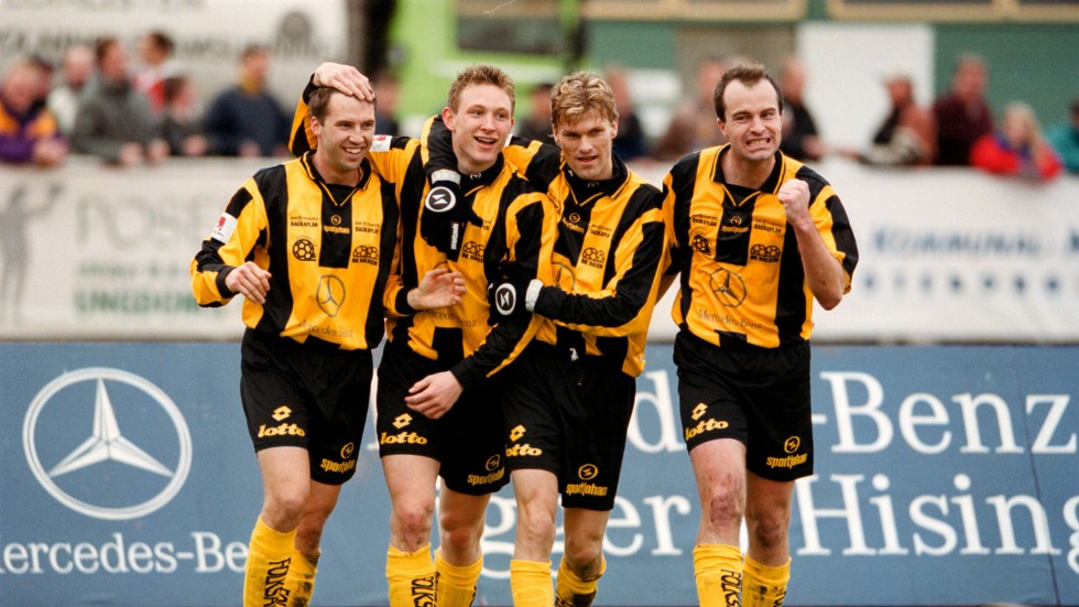 Profilstarkt gäng. Peter Eriksson, Kim Källström, Patric Karlsson och Peter Vougt spelade tillsammans i Häcken.