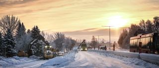 Grumligt vatten i centrala Luleå i veckan