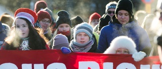Greta Thunberg klimatdemonstrerade i Jokkmokk