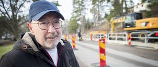 En vattenläcka störde trafiken i Trosa