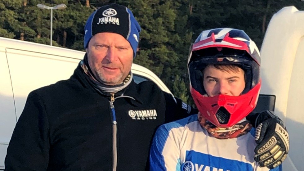 Niclas Lundbäck och 15-årige sonen Albin.