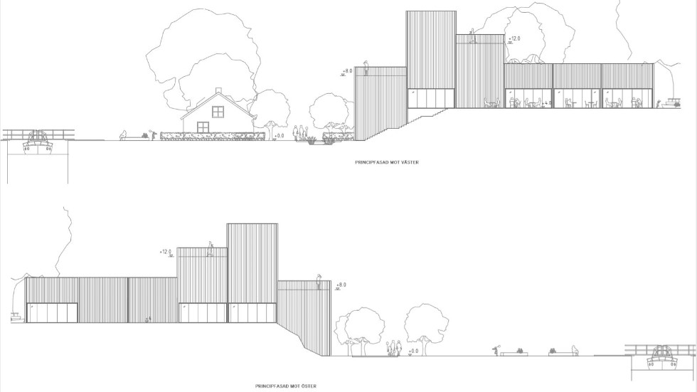 Här är White arkitekters förslag på hur besökscentret ska se ut, med inspiration från slusstrappan.