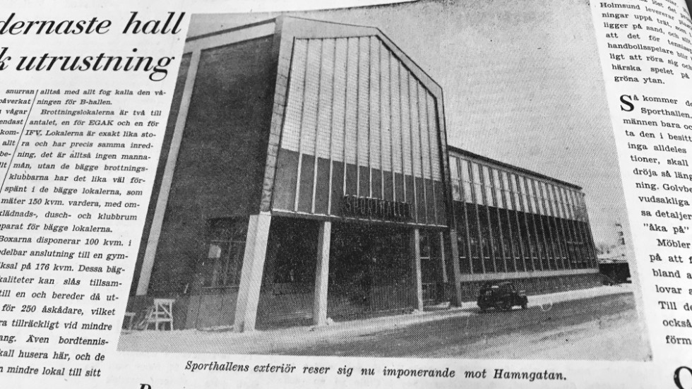 Det tog tre år att bygga Sporthallen och drygt en månad före invigningen sammanfattade Eskilstuna-Kuriren en del om vad som hade skrivit om bygget genom åren.