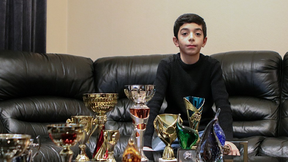 11-årige Jhangir Mandekov har väldigt höga ambitioner för sig själv inom brottningen.