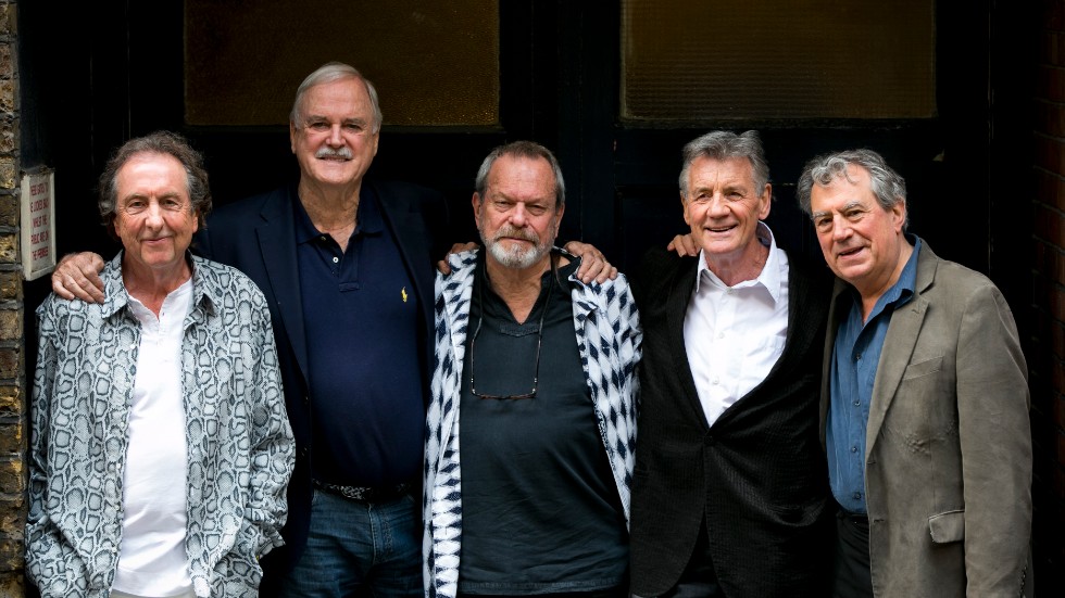 Monty Python, från vänster Eric Idle, John Cleese, Terry Gilliam, Michael Palin och Terry Jones.
