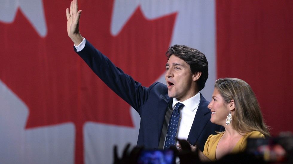Justin Trudeau, vinnare i det kanadensiska valet,