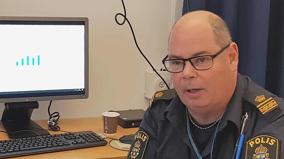 Håkan Karlsson är kommunpolis i Hultsfred kommun och anser att det är en förhållandevis låg brottslighet trots ökningen med sju procent totalt.