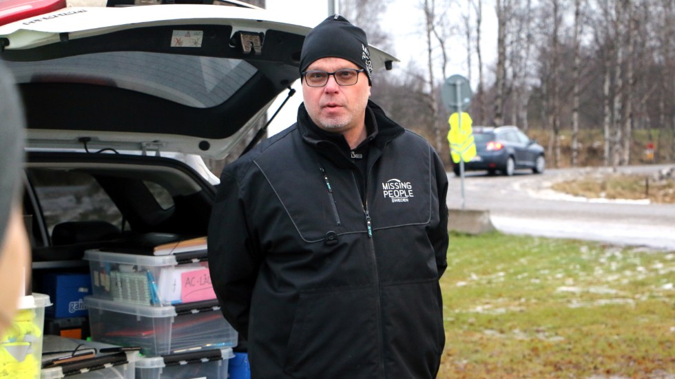 Christer Lindbäck, operativt ansvarig för Missing peoples sökinsats under lördagen hoppades på att kunna hitta Tim Olofsson vid liv.