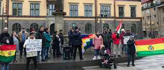 Bolivia-protest på Fristadstorget