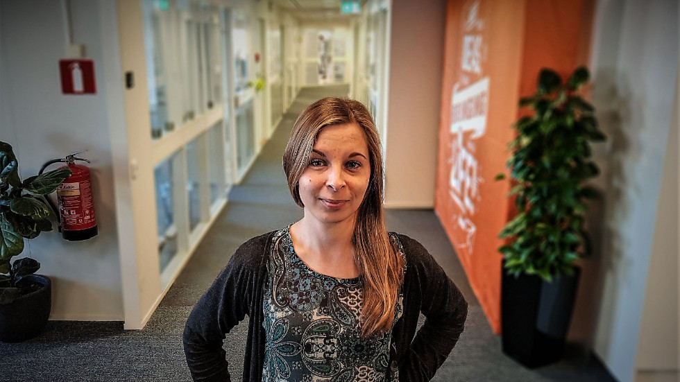 Linnea Bergman är vd för Solar Bora som hyr in sig hos företagsinkubatorn Lead i Mjärdevi.