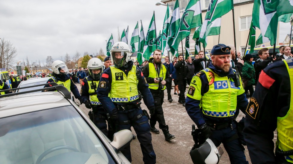Nordiska motståndsrörelsen har gått på Bodens gator.