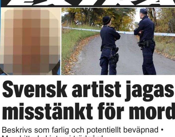 Känd artist jagas för brutalt mord