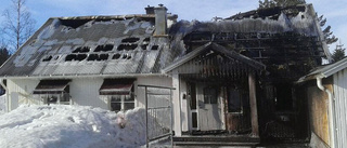 Villa i Arvidsjaur totalförstörd i brand