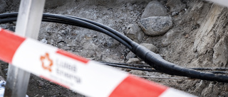 Avgrävd kabel orsakade strömavbrott i centrala Luleå