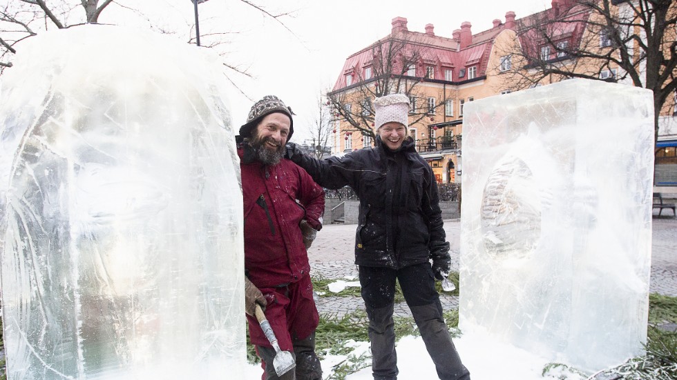 2017 fick Julia Adzuki och Patrick Dallard chansen att göra iskulpturer i Katrineholm. Nu belönas de med ett kulturstipendium för sitt arbete inom SymbioLab.