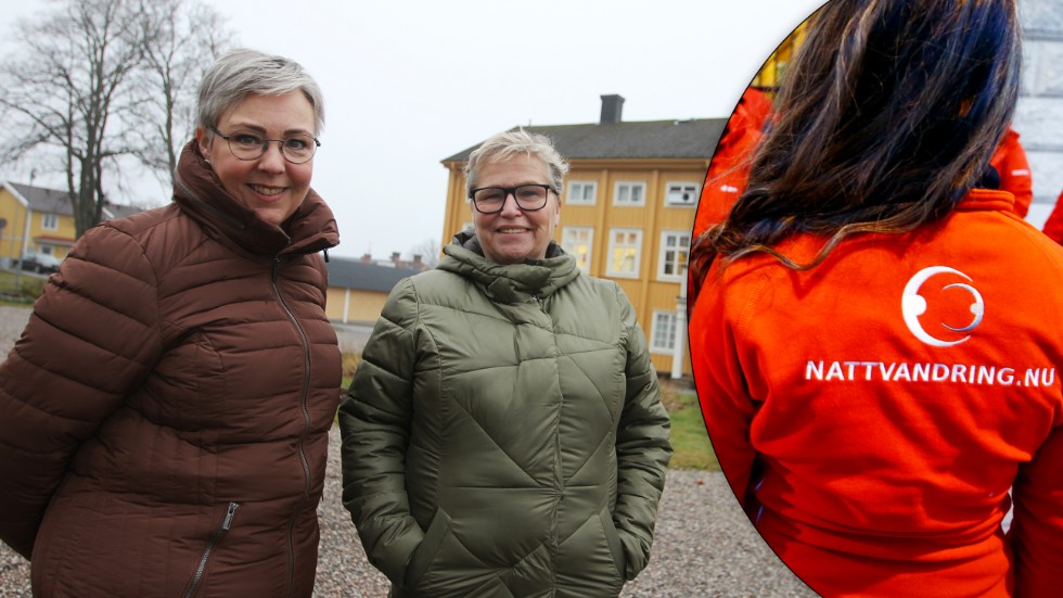 Kommunen satsar på nattvandring i Malmköping, något sim glädjer Carina Carlsson och Susanne Brandell.