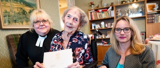 Greta fick finbesök på 100-årsdagen