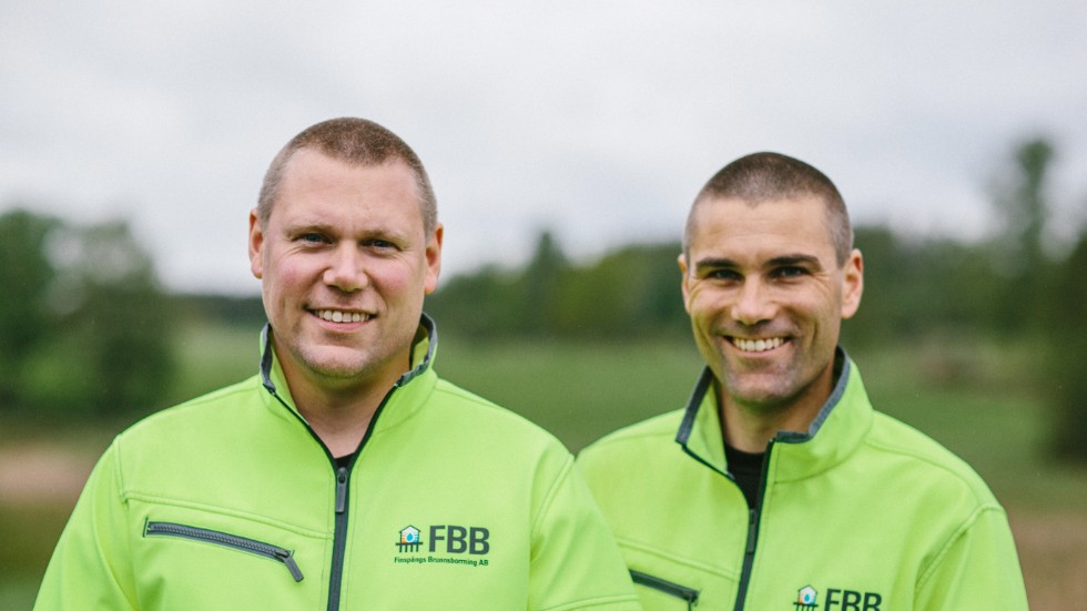 Bröderna Martin och David Johansson är ekonomichef respektive vd i familjeföretaget Finspångs Brunnsborrning.