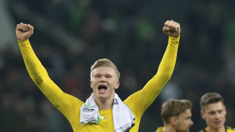 Dortmunds norrman Erling Braut Haaland var en av de spelare som bytte klubb i januari under vinterns transferfönster. Arkivbild.