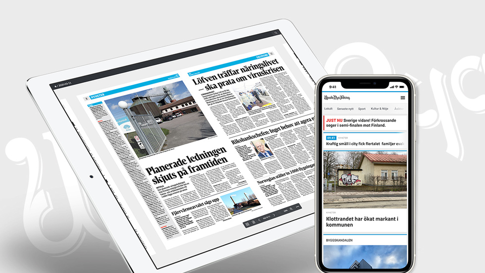 Ladda ner båda våra appar: en app för e-tidningen och en för nyhetssajten.