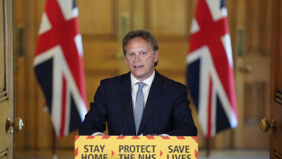 Storbritanniens transportminister Grant Shapps. Arkivbild.