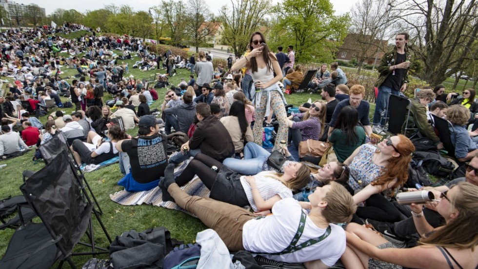 Över 20|000 personer firade valborg i Stadsparken i Lund 2019.