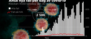 124 nya dödsfall i covid-19 i Sverige