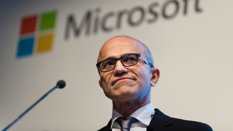 Microsofts vd Satya Nadella kan se tillbaka på ett starkt kvartal. Arkivbild.