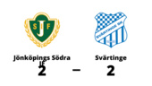 Svärtinge spelade lika borta mot Jönköpings Södra IF