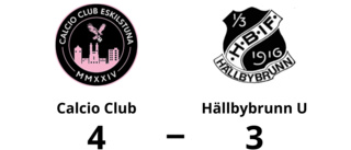 Hällbybrunn U föll mot Calcio Club med 3-4