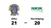 Alfta tog revansch - 21-20 mot Norrköping