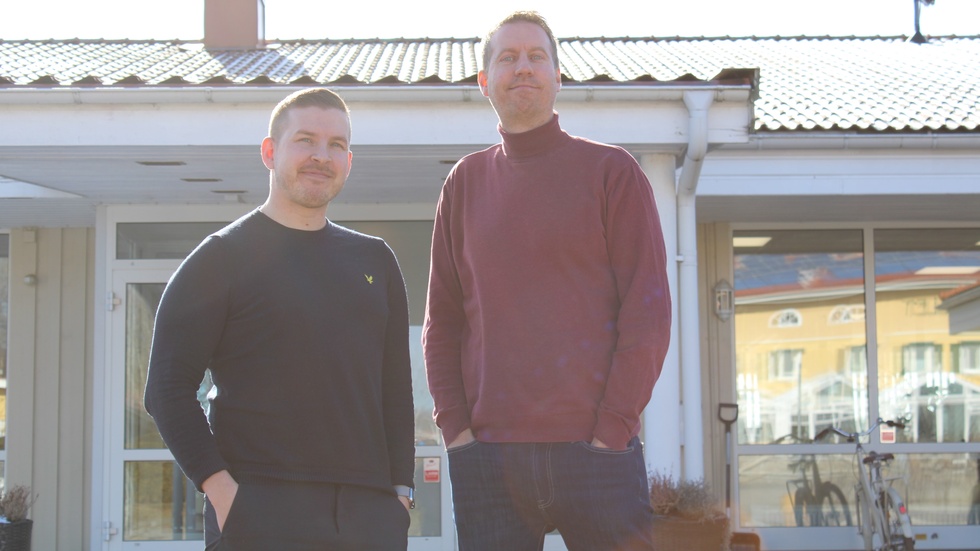 Pontus Dellbratt Schiöld och Fredrik Thalin är två av dem som jobbar i teamet bakom HR-appen, ett verksamhetssystem med stora kunder över hela landet. I Vimmerby är några av kunderna Materialmännen, Polyform och Byggklason.