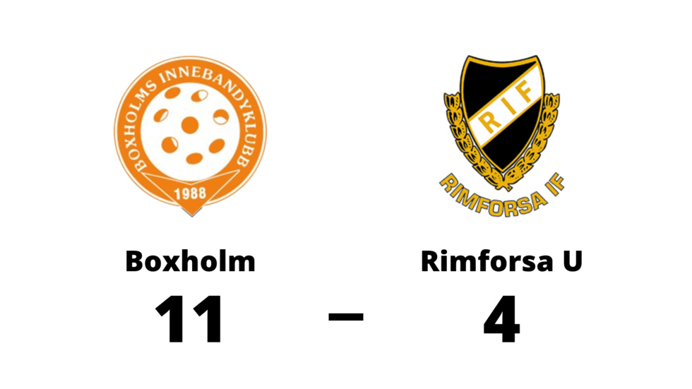 Boxholm vann mot Rimforsa IF U-lag