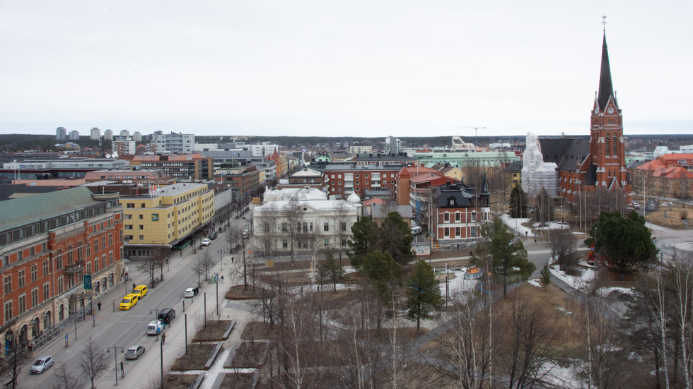 Stadsvy över Luleå. Skribenten poängterar att Luleå är en blomstrande stad idag trots att stålverk 80 aldrig förverkligades.