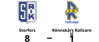 Storförlust för Rönnskärs Railcare IF - 1-8 mot Storfors