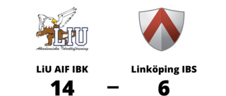 Svårstoppade LiU AIF IBK fortsätter vinna - 14-6 mot Linköping IBS